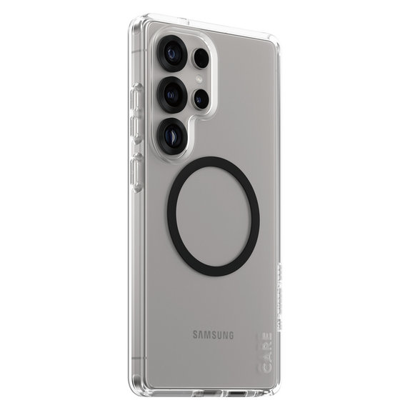 Etui Urban Combat z czarnym QI do Samsung Galaxy S25 Ultra, Przezroczyste, PanzerGlass