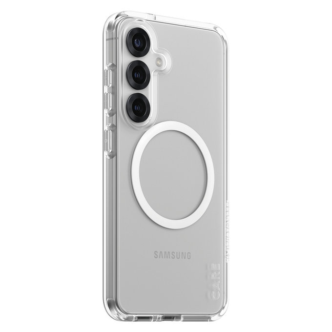 Etui Urban Combat z białym QI do Samsung Galaxy S25, Przezroczyste, PanzerGlass
