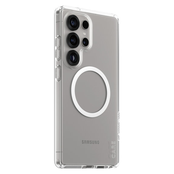 Etui Urban Combat z białym QI do Samsung Galaxy S25 Ultra, Przezroczyste, PanzerGlass
