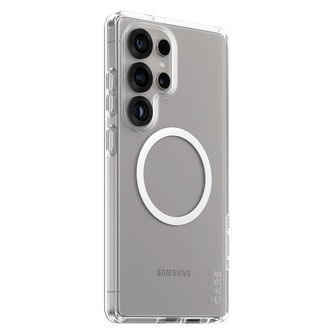 Etui Urban Combat z białym QI do Samsung Galaxy S25 Ultra, Przezroczyste, PanzerGlass