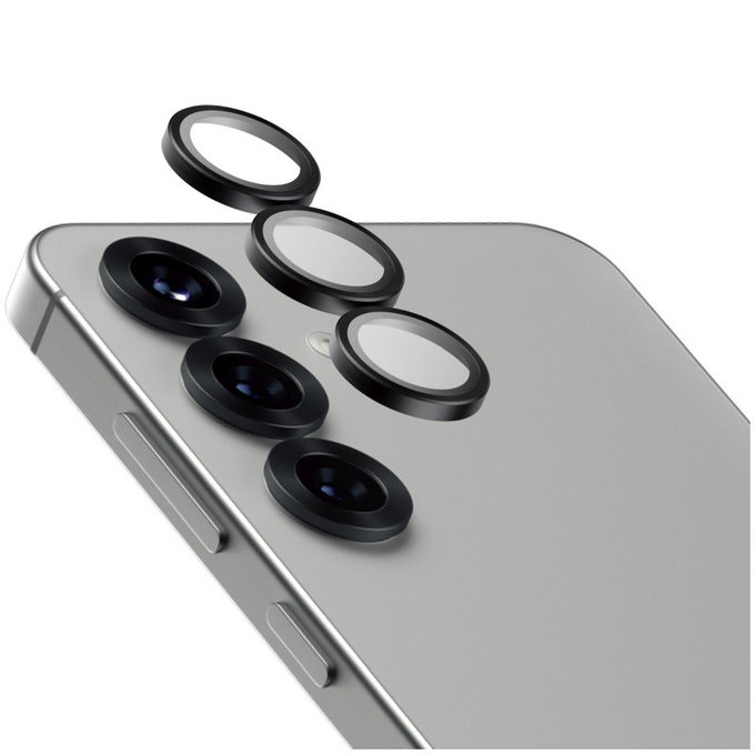 Osłona obiektywu aparatu Hoops Ceramic do Samsung S25, Czarne, PanzerGlass