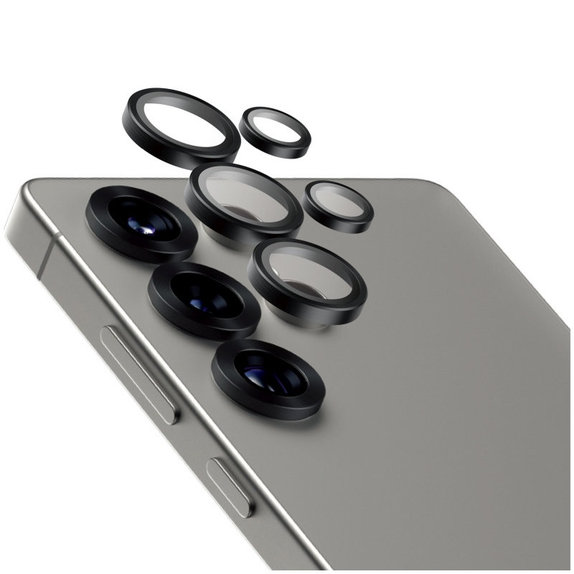 Osłona obiektywu aparatu Hoops Ceramic do Samsung S25 Ultra, Czarne, PanzerGlass