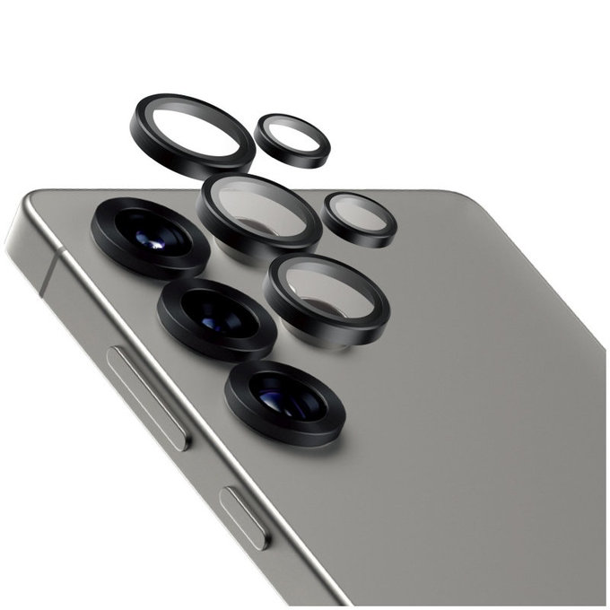 Osłona obiektywu aparatu Hoops Ceramic do Samsung S25 Ultra, Czarne, PanzerGlass