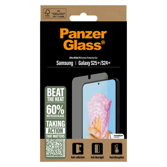 Szkło hartowane UWF All-in-One z aplikatorem do Samsung Galaxy S25+, Przezroczyste, PanzerGlass