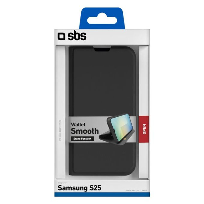 Etui do Samsung Galaxy S25, Book Wallet Smooth, Czarny, Black, SBS