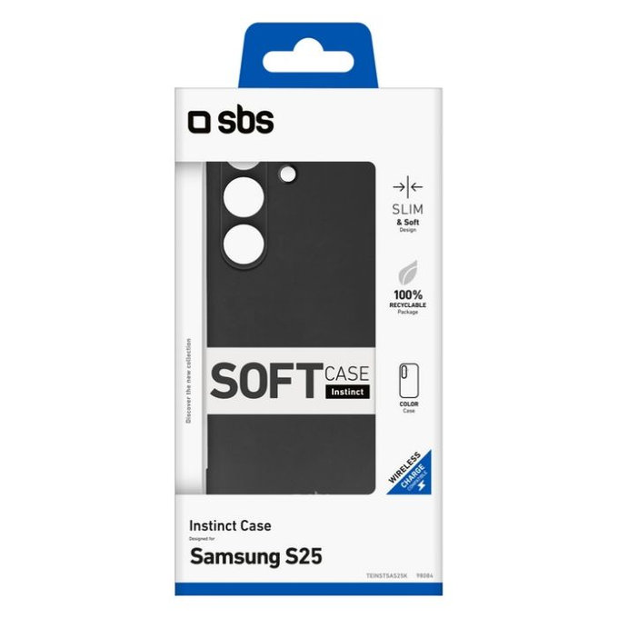 Etui do Samsung Galaxy S25, Instinct, Czarny, Black, SBS