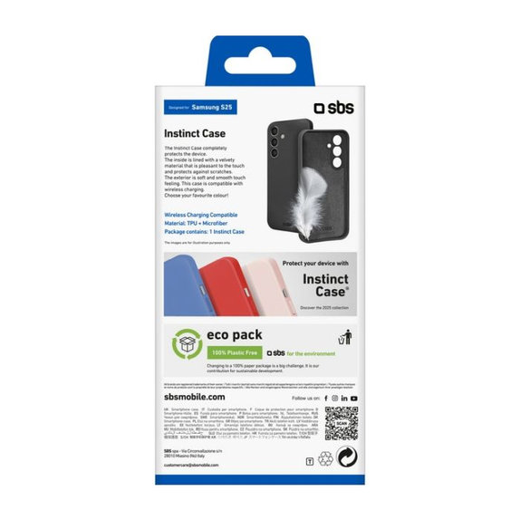 Etui do Samsung Galaxy S25, Instinct, Czarny, Black, SBS
