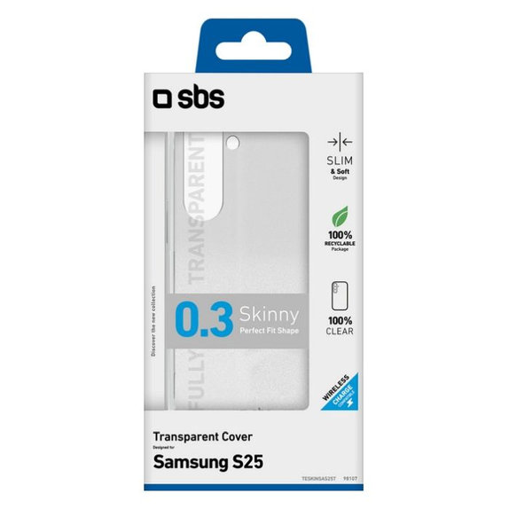 Etui do Samsung Galaxy S25, Skinny, Przezroczysty, Transparent, SBS