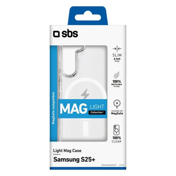 Etui do Samsung Galaxy S25+, Light Mag, Przezroczysty, Transparent, SBS