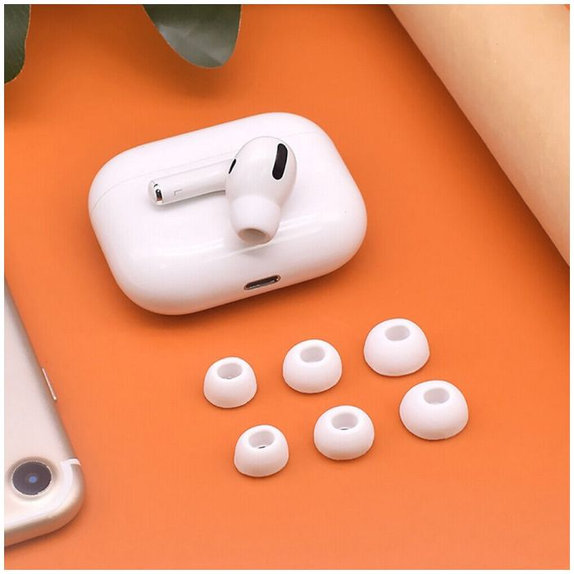 Wymienne gumki do AirPods Pro - zestaw 3 szt (L, S, XS), Biały, White, FixPremium