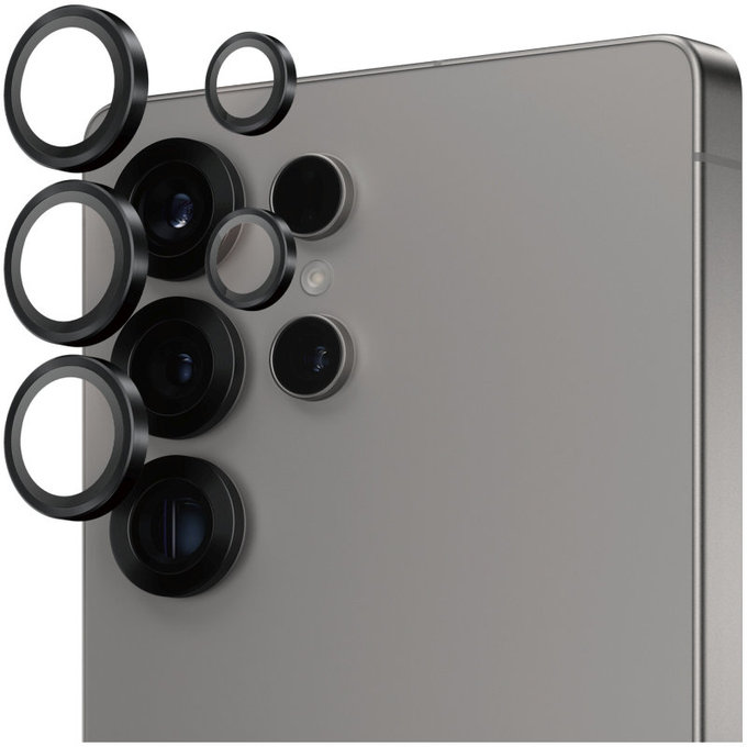 Osłona obiektywu aparatu Hoops do Samsung S25 Ultra, Czarne, PanzerGlass