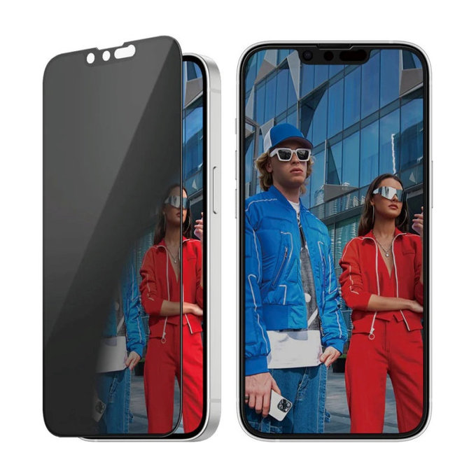 Szkło hartowane UWF Privacy z aplikatorem do iPhone 17e/16e/14/13/13 Pro, Czarne, PanzerGlass