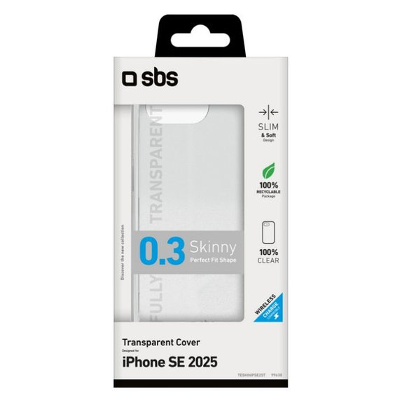 Etui do iPhone 16e, Skinny, Przezroczysty, Transparent, SBS