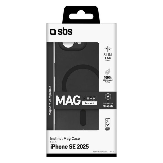 Etui do iPhone 16e, Instinct, Czarny, Black, SBS