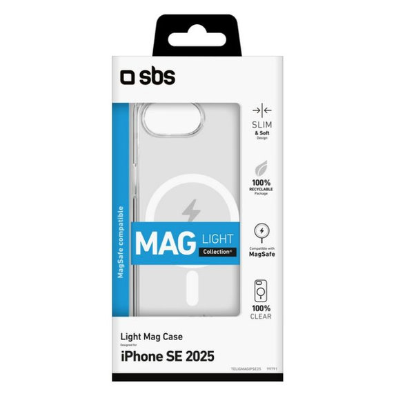 Etui do iPhone 16e, Light Mag, Przezroczysty, Transparent, SBS