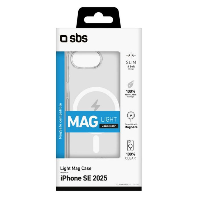 Etui do iPhone 16e, Light Mag, Przezroczysty, Transparent, SBS