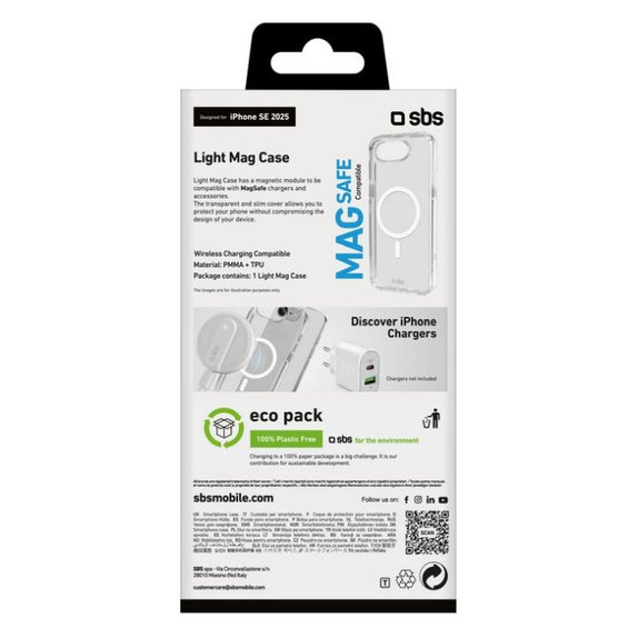 Etui do iPhone 16e, Light Mag, Przezroczysty, Transparent, SBS