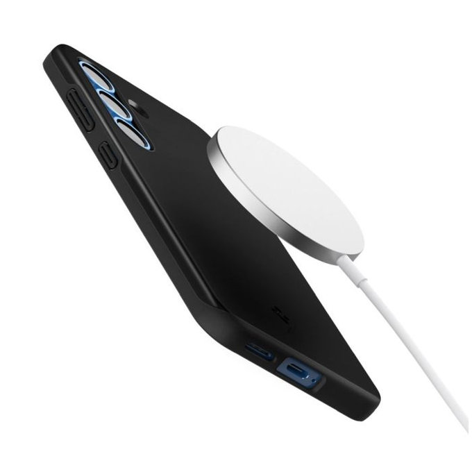 Etui z MagSafe Thin Fit do Samsung Galaxy S25, Czarny, Black, Spigen