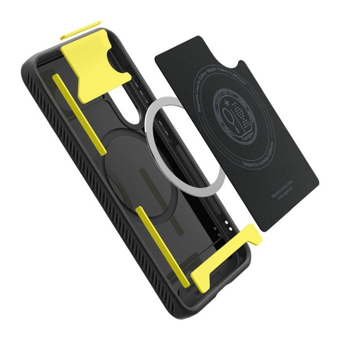 Etui z MagSafe Rugged Armor do Samsung Galaxy S25, Matte Black, Spigen
