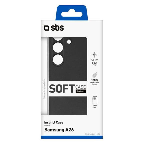 Etui do Samsung Galaxy A26, Instinct, Czarny, Black, SBS