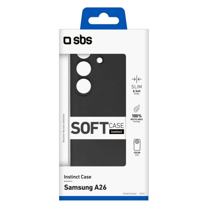 Etui do Samsung Galaxy A26, Instinct, Czarny, Black, SBS