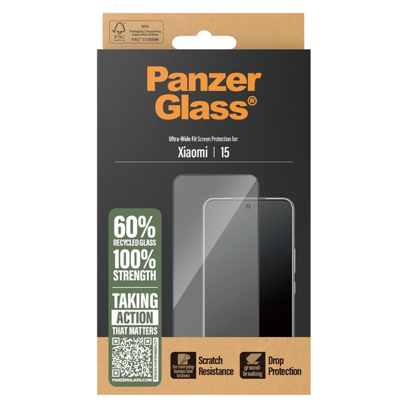 Szkło hartowane UWF do Xiaomi 15, Czarne, PanzerGlass