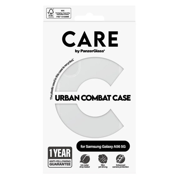 Etui Urban Combat do Samsung Galaxy A56 5G, Przezroczyste, PanzerGlass