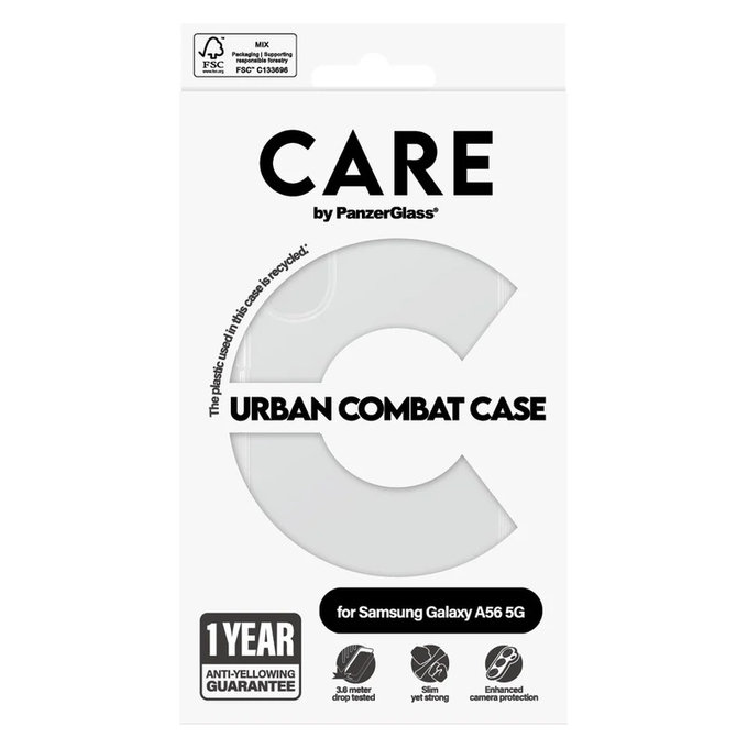 Etui Urban Combat do Samsung Galaxy A56 5G, Przezroczyste, PanzerGlass
