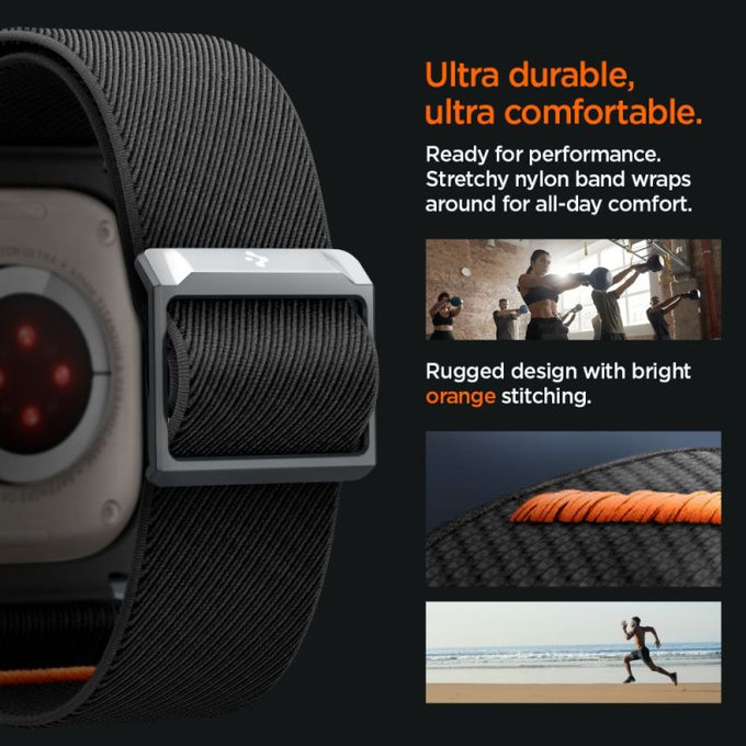 Pasek Lite Fit "Pro" do Apple Watch Ultra (49mm), Matte Black, Spigen