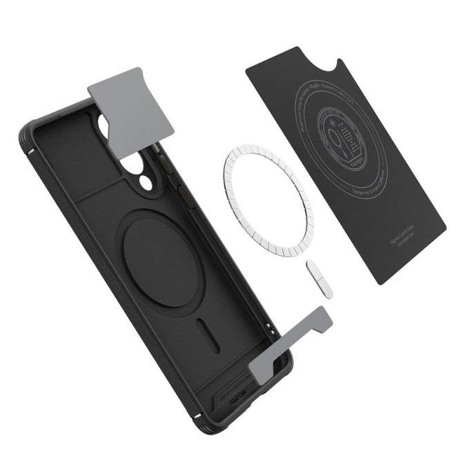 Etui Core Armor z MagSafe do Samsung Galaxy S25 Edge, Matte Black, Spigen