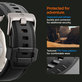 Pasek Durapro Armor PU do Apple Watch (42, 44, 45, 49mm), Czarny, Black, Spigen