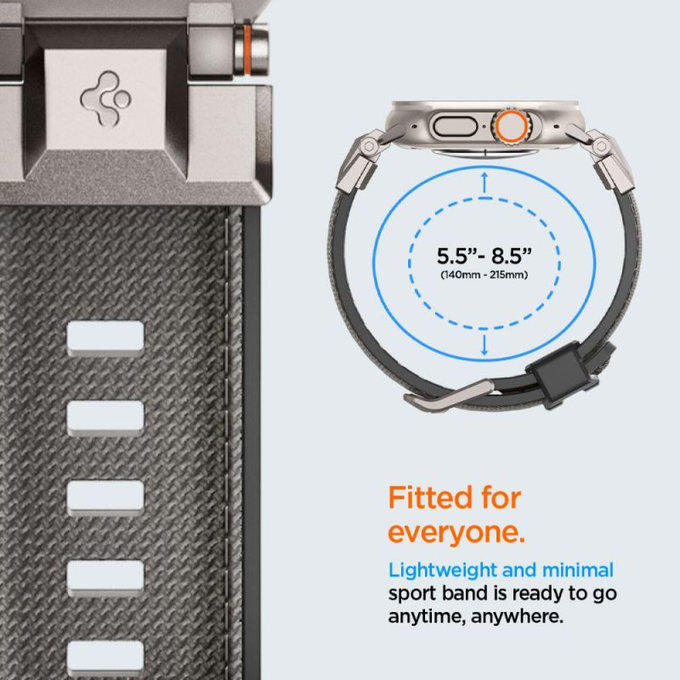 Pasek Durapro Armor do Apple Watch (42, 44, 45, 49mm), Szary, Gray, Spigen