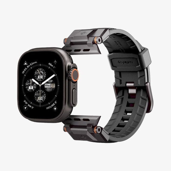 Pasek Durapro Armor do Apple Watch (42, 44, 45, 49mm), Black Edition, Spigen