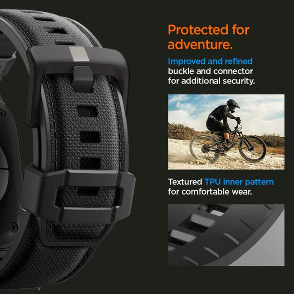 Pasek Durapro Armor do Apple Watch (42, 44, 45, 49mm), Black Edition, Spigen