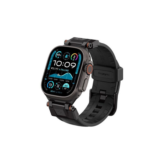 Pasek Durapro Armor do Apple Watch (42, 44, 45, 49mm), Black Edition, Spigen