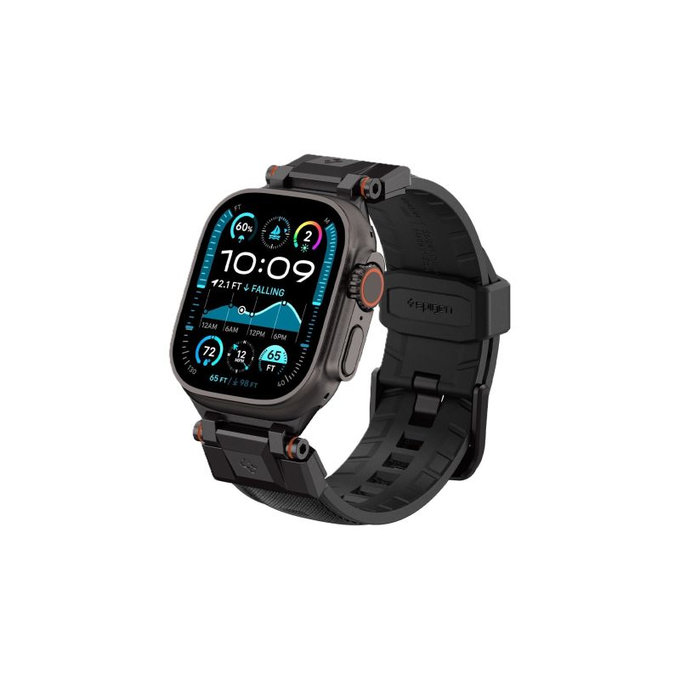 Pasek Durapro Armor do Apple Watch (42, 44, 45, 49mm), Black Edition, Spigen