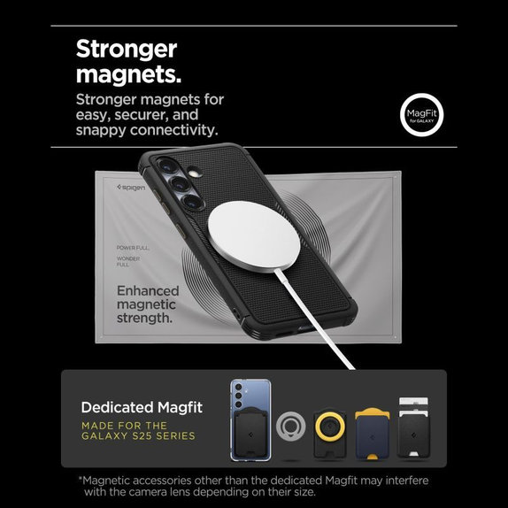 Etui Core Armor z MagSafe do Samsung Galaxy S25, Matte Black, Spigen