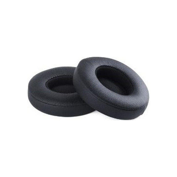 Zapasowe nauszniki do Beats Solo 2, 3, pianka memory + skóra PU, Czarny, Black, 1 para