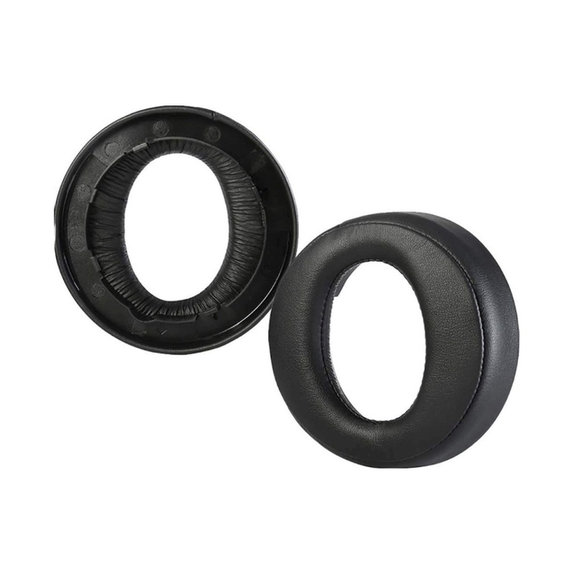 Zapasowe nauszniki do Sony Playstation Platinum, pianka memory i skóra PU, Czarny, Black, 1 para