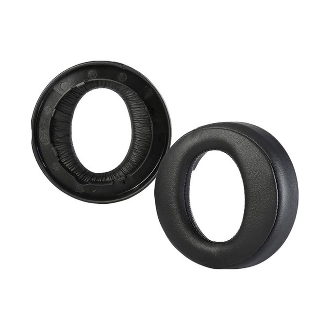 Zapasowe nauszniki do Sony Playstation Platinum, pianka memory i skóra PU, Czarny, Black, 1 para