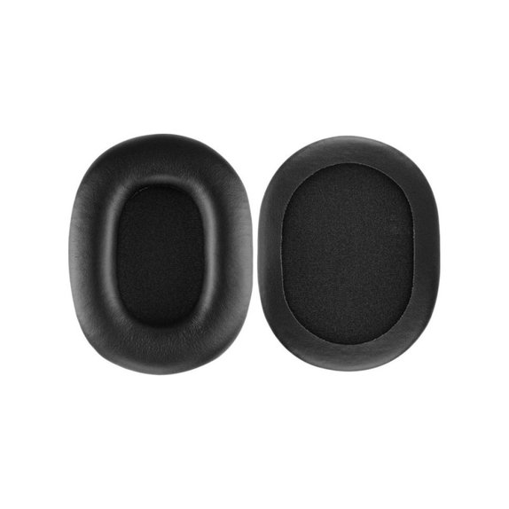 Zapasowe nauszniki do Sony MDR-7506, pianka memory i skóra PU, Czarny, Black, 1 para