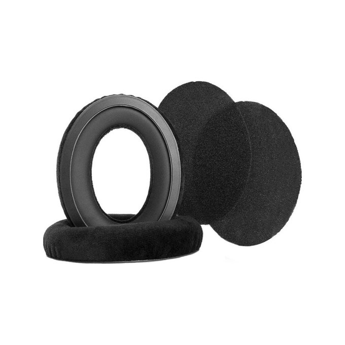 Zapasowe nauszniki do Sennheiser HD598, pianka memory i zamsz, Czarny, Black, żel chłodzący, 1 para