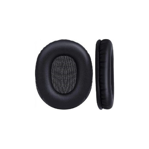 Zapasowe nauszniki do Audio-Technica ATH-M50X, skóra PU, Czarny, Black, 1 para