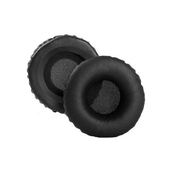 Zapasowe nauszniki do Philips SHB3060, pianka memory i skóra PU, Czarny, Black, 1 para