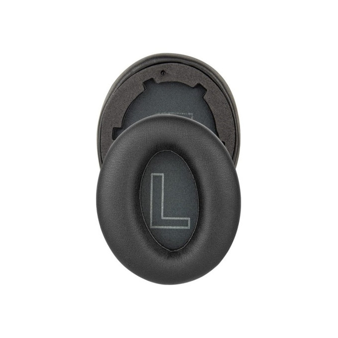 Zapasowe nauszniki do Anker Soundcore Life Q20, pianka memory i skóra PU, Czarny, Black, 1 para