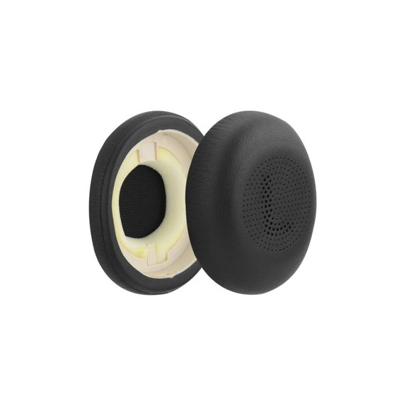 Zapasowe nauszniki do Jabra Evolve2 65UC, Elite 45H, pianka memory i skóra PU, Czarny, Black, 1 para