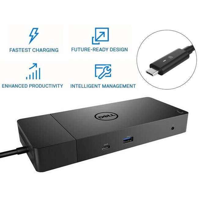 Stacja dokująca (USB-C) do Dell WD19 K20A001, 130W Adapter, Refurbished