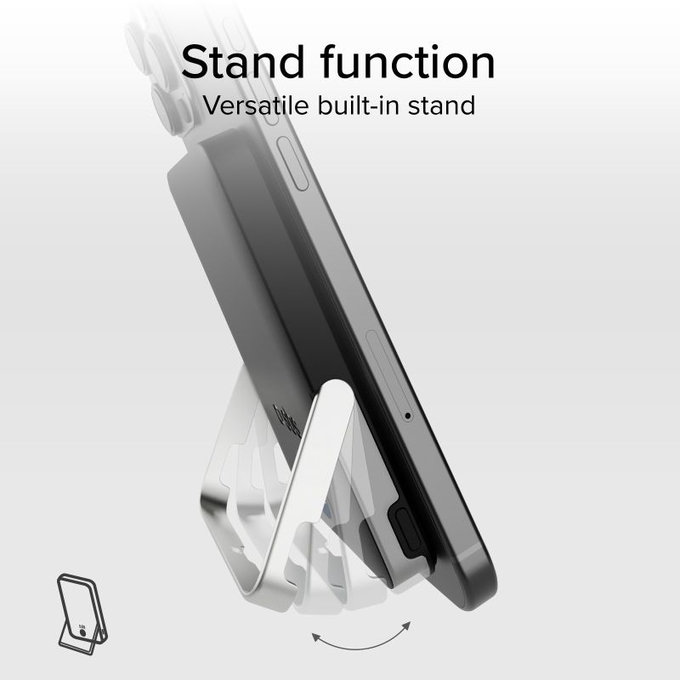 PowerBank 5000mAh, 20W, Power Delivery, Mag Stand, Czarny, Black, SBS