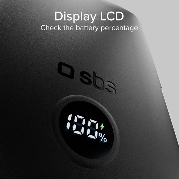 PowerBank 5000mAh, 20W, Power Delivery, Mag Stand, Czarny, Black, SBS