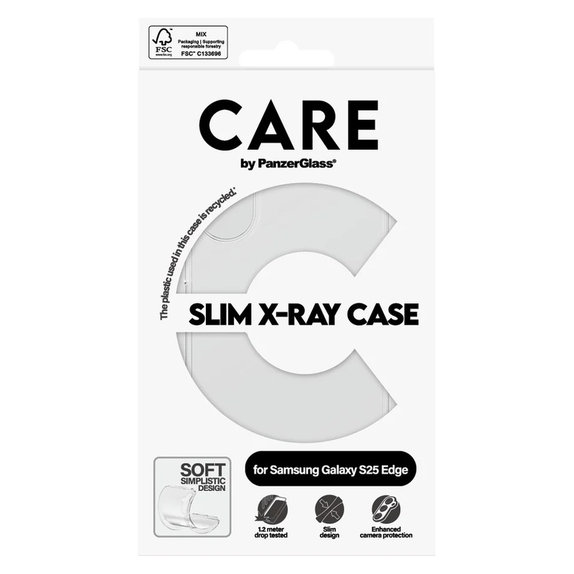 Etui X-Ray do Samsung Galaxy S25 Edge, Przezroczyste, PanzerGlass